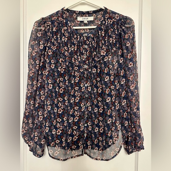 Joie long sleeve blouse with camisole. - Picture 1 of 4